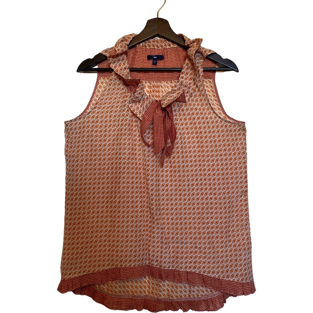 Gap orange neck bow tank